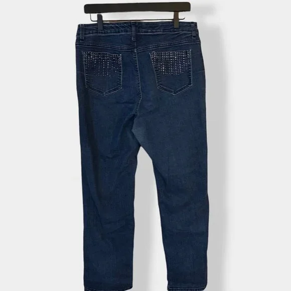 Jones New York Lexington Straight Blue Jeans 14 Short - Picture 2 of 4
